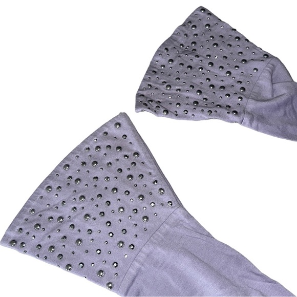 Michael Kors Light Purple Long Embellished Bell Sleeve Top Size Medium - Picture 3 of 5